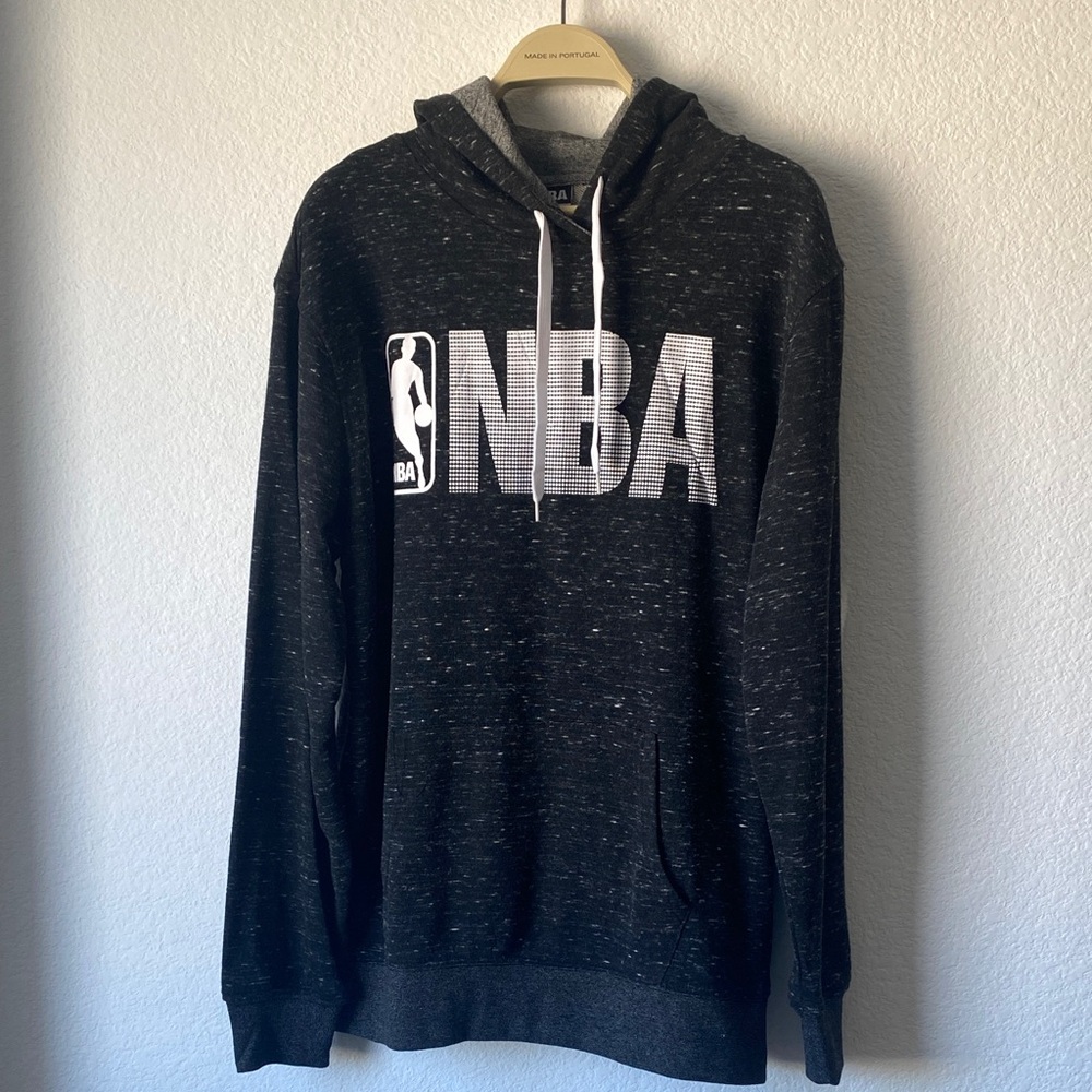 NBA Charcoal Hoodie with White Lettering - Picture 1 of 3